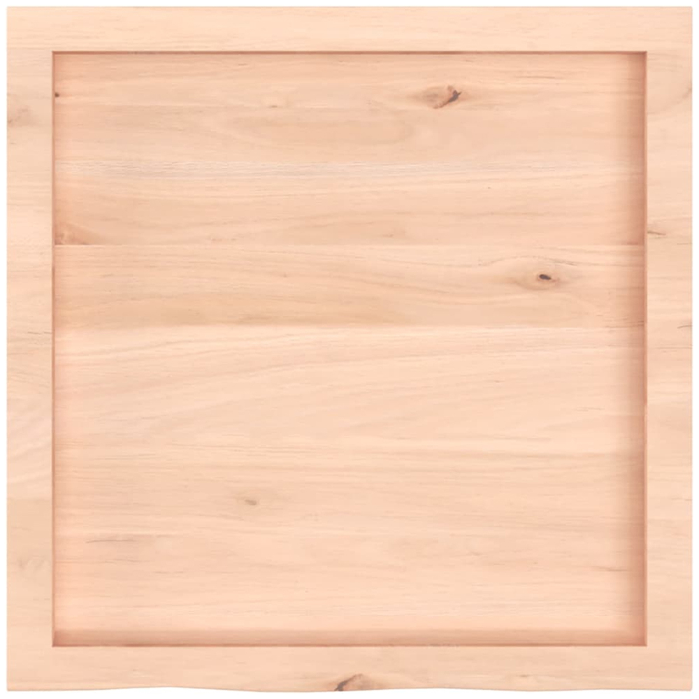 vidaXL 60cm Natural Untreated Solid Oak Wood Floating Wall Shelf Image 4