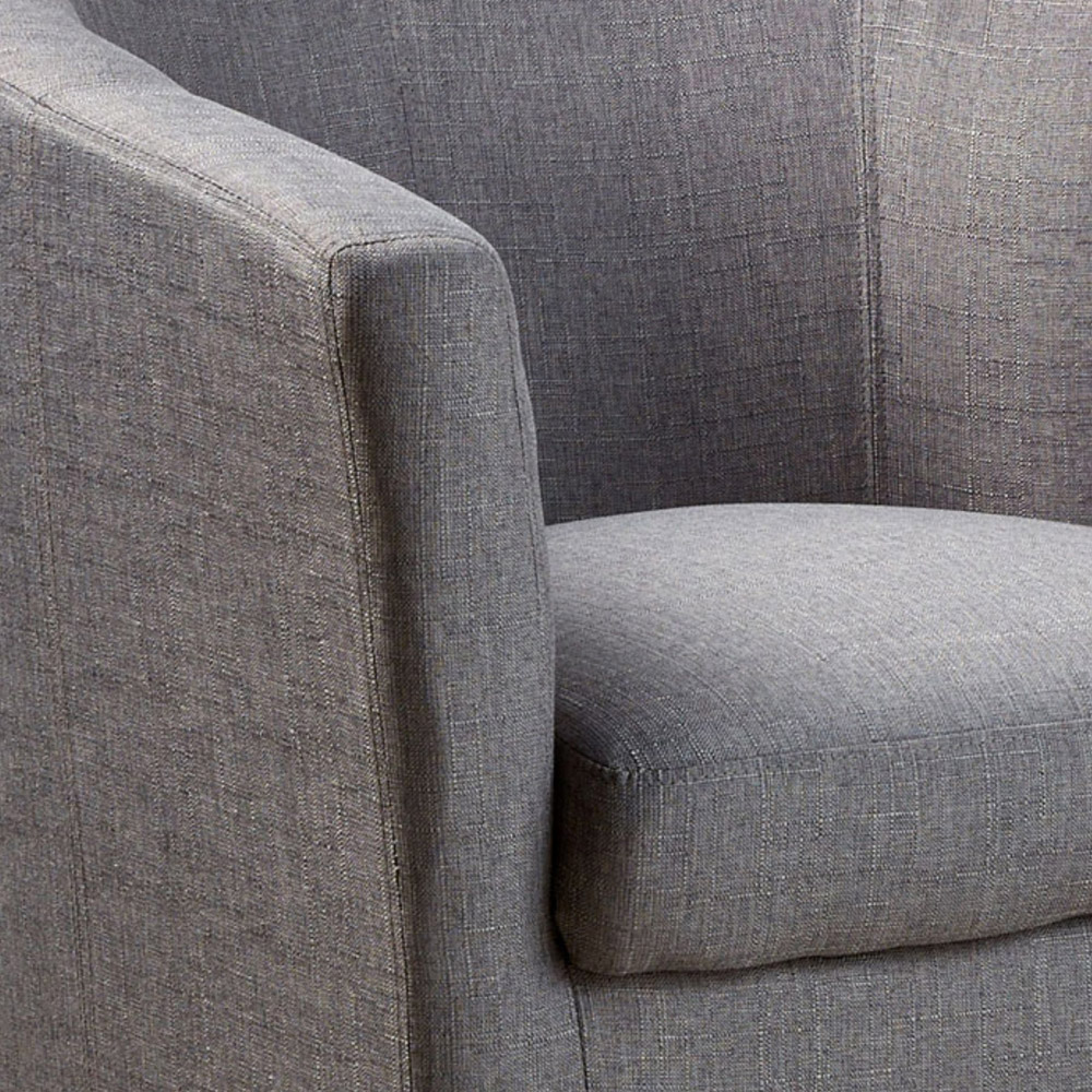Home Source Bedford Light Grey Padded Tub Chair Image 3
