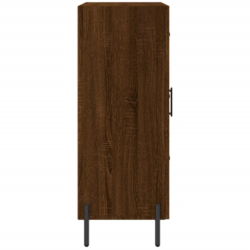 vidaXL Single Door 3 Drawer Brown Oak Sideboard Image 7
