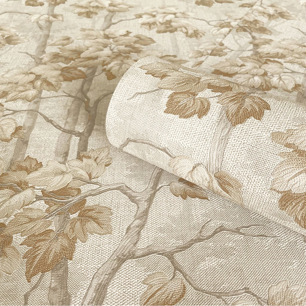 Belgravia Decor Giorgio Tree Beige Wallpaper Image 2