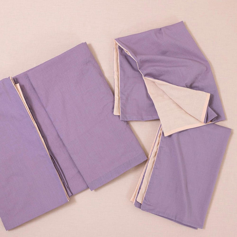 MHG Living Double Purple Reversible Duvet Set Image 2