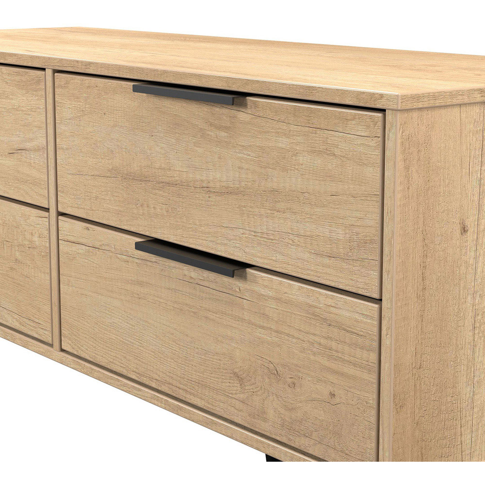 Crowndale Hong Kong 4 Drawer Nebraska Oak Bed Box Ready Assembled Image 5