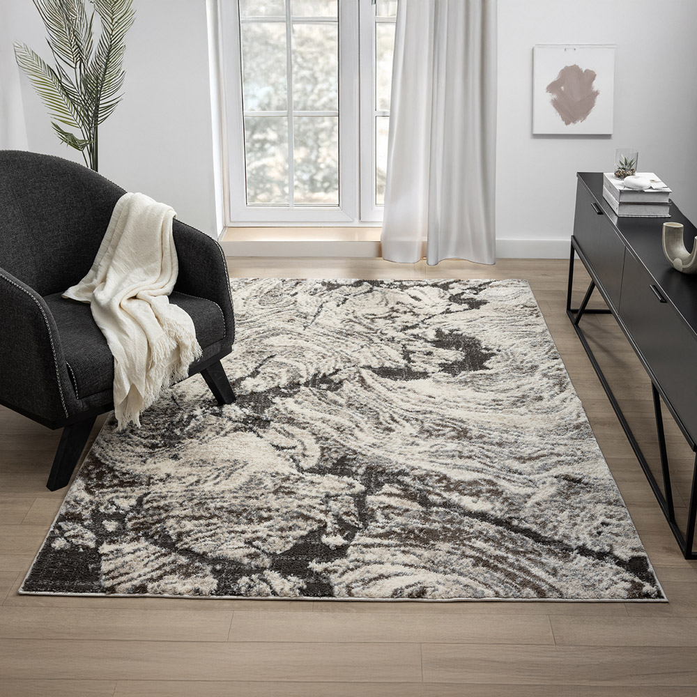 Desire Rugs Eleanor Grey Abstract Embossed Rug 80 x 150cm Image 5