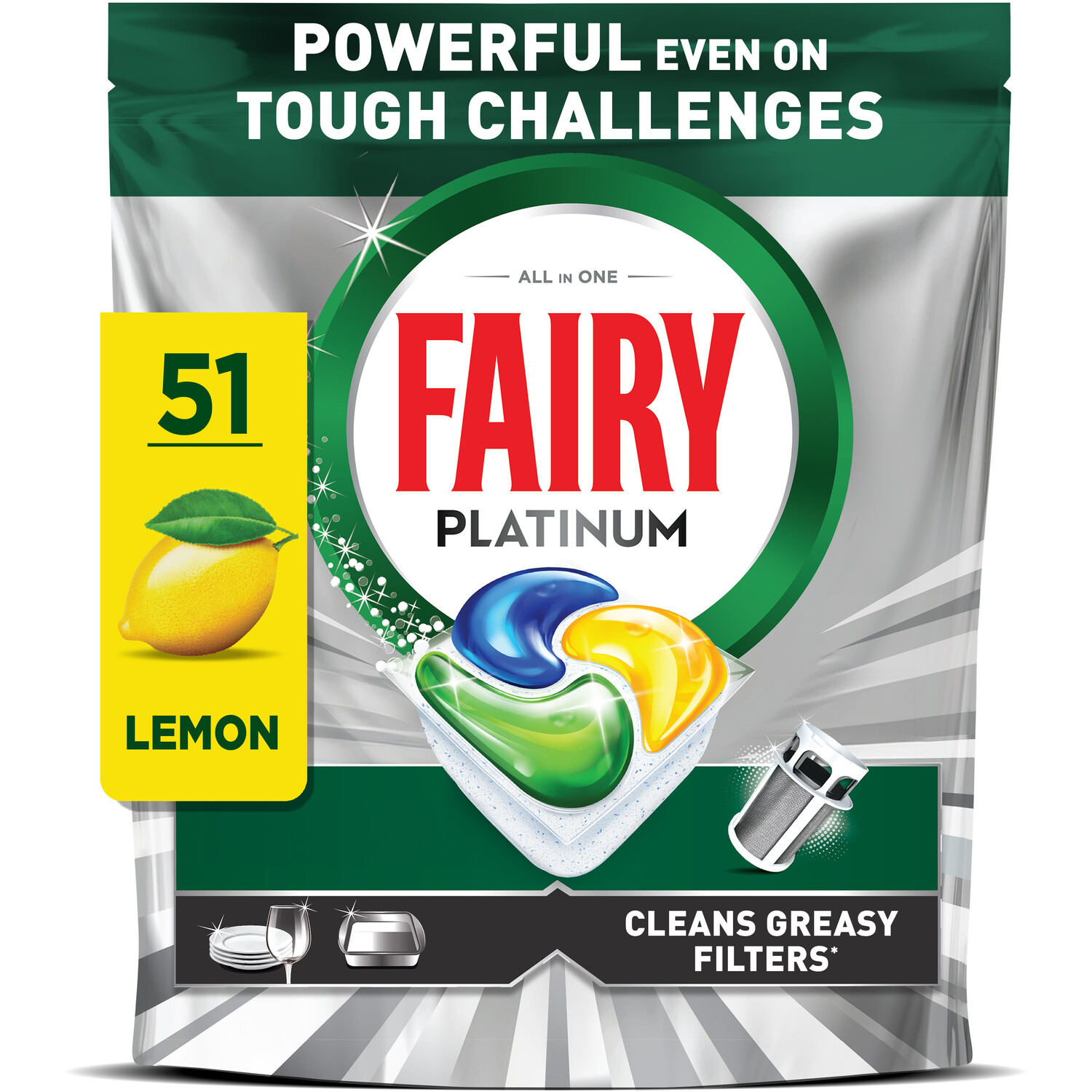 Fairy Platinum Dishwasher Tablets 51 Image 2