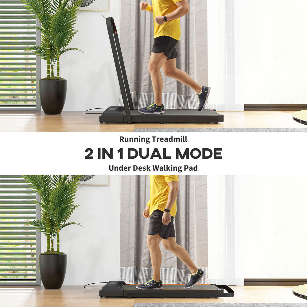 SPORTNOW Orange Foldable Walking Pad with LED Display Image 5