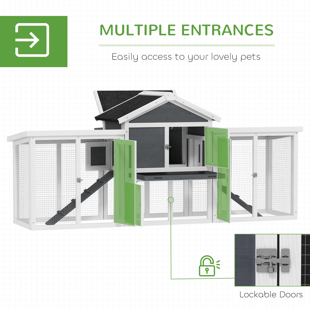 PawHut Large Wooden Chicken Coop with Nesting Boxes Image 5