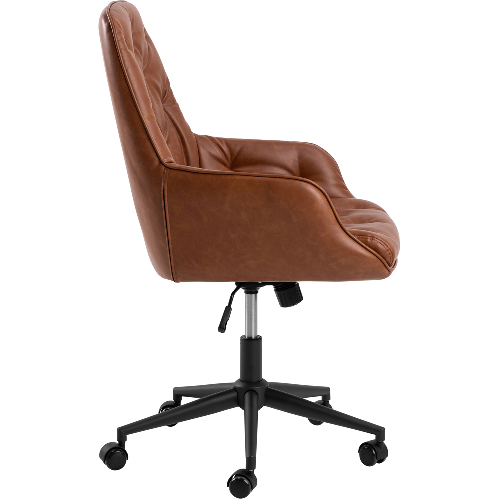 Florence Erik Brandy PU Gas Lift Desk Chair Image 3
