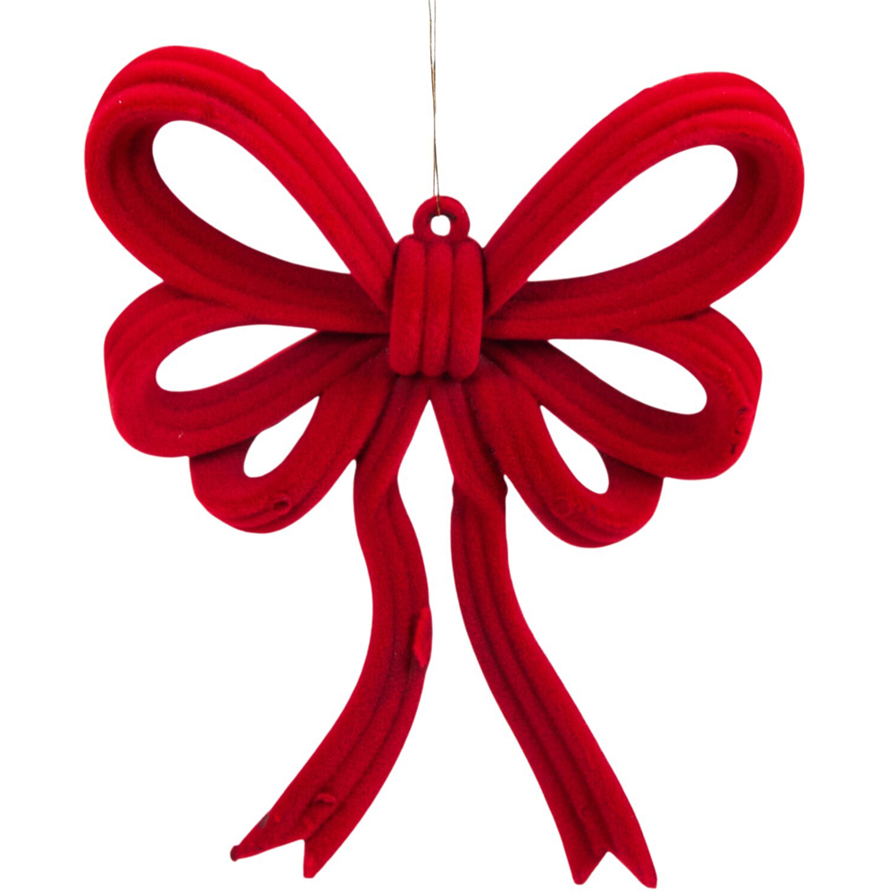 Set of 4 Flocked Bows Image 5