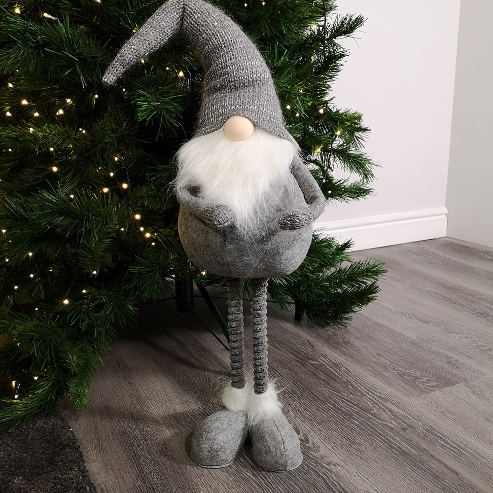 Samuel Alexander Grey Standing Gonk Plush LED Christmas Decoration 84cm Image 2