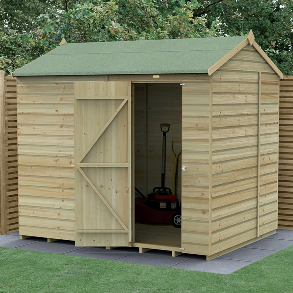 Forest Garden Beckwood 8 x 6ft Single Door Reverse Apex Shed Image 2