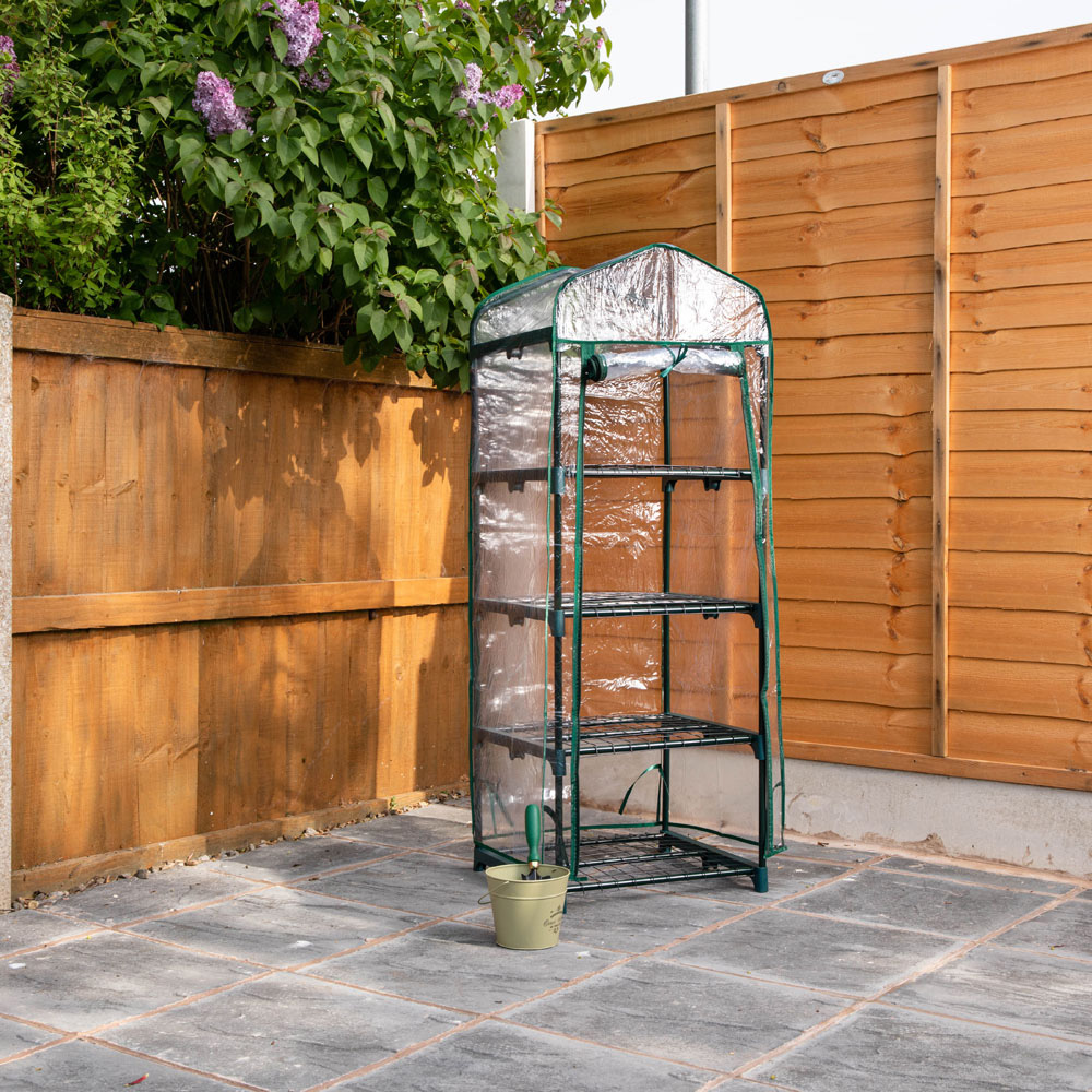 Samuel Alexander 4 Tier 3.2 x 1.6ft Greenhouse with Removable Cover Image 7