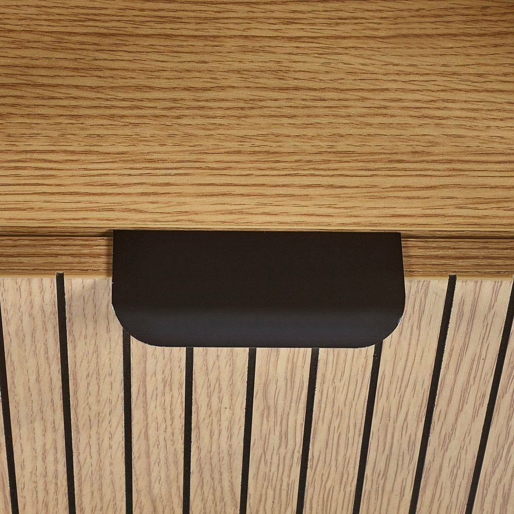Julian Bowen Sia Single Drawer Single Shelf Warm Wood Side Table Image 6