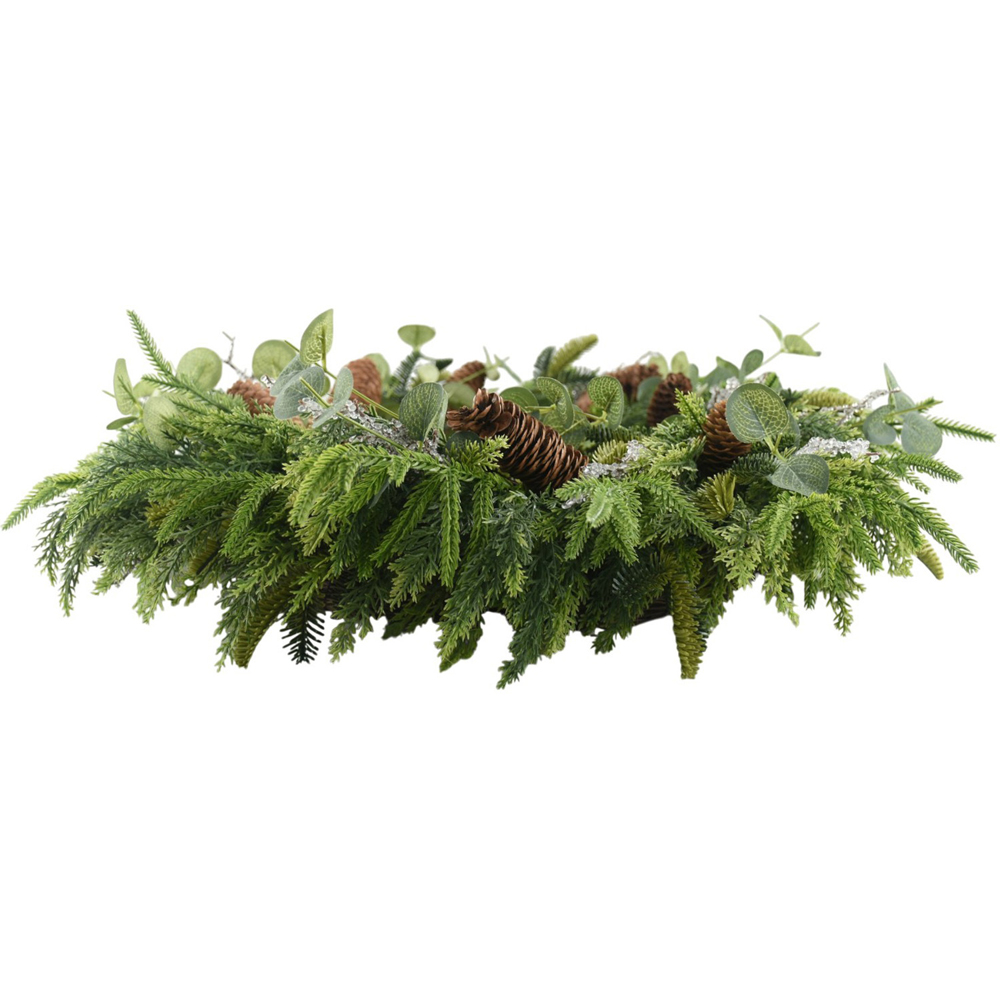Vintage Bells and Pinecone Wreath Green Image 5