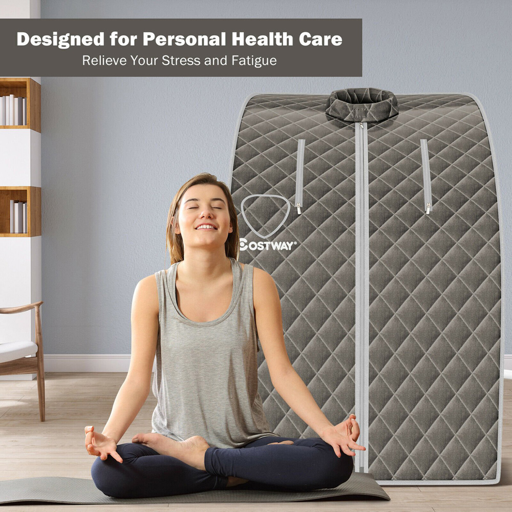 Costway Portable Steam Sauna Full Body Slimming Detox Tent 3L Image 5