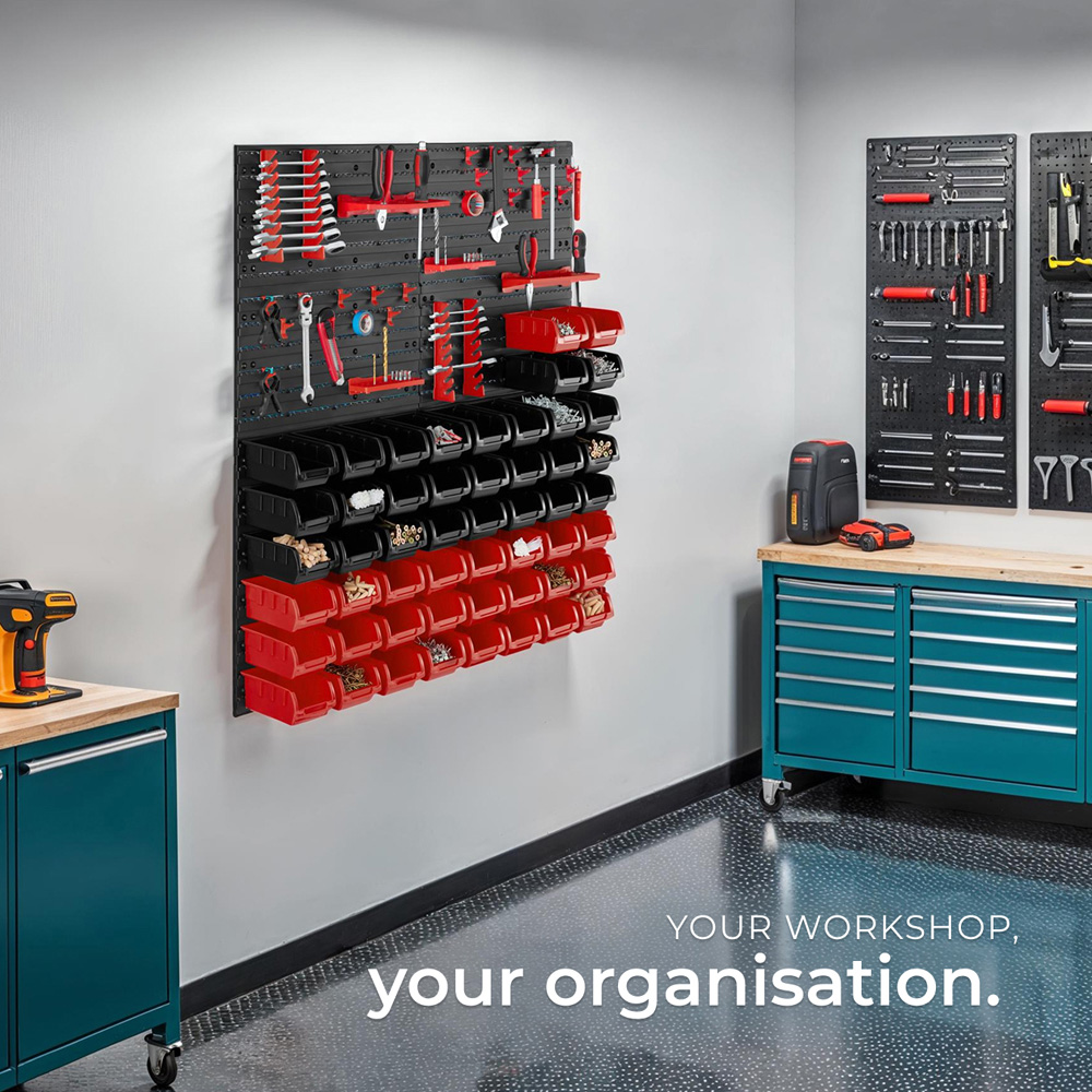 Tectake 28 Stacking Boxes and Tool Holders Small Parts Organiser 2 Pack Image 7