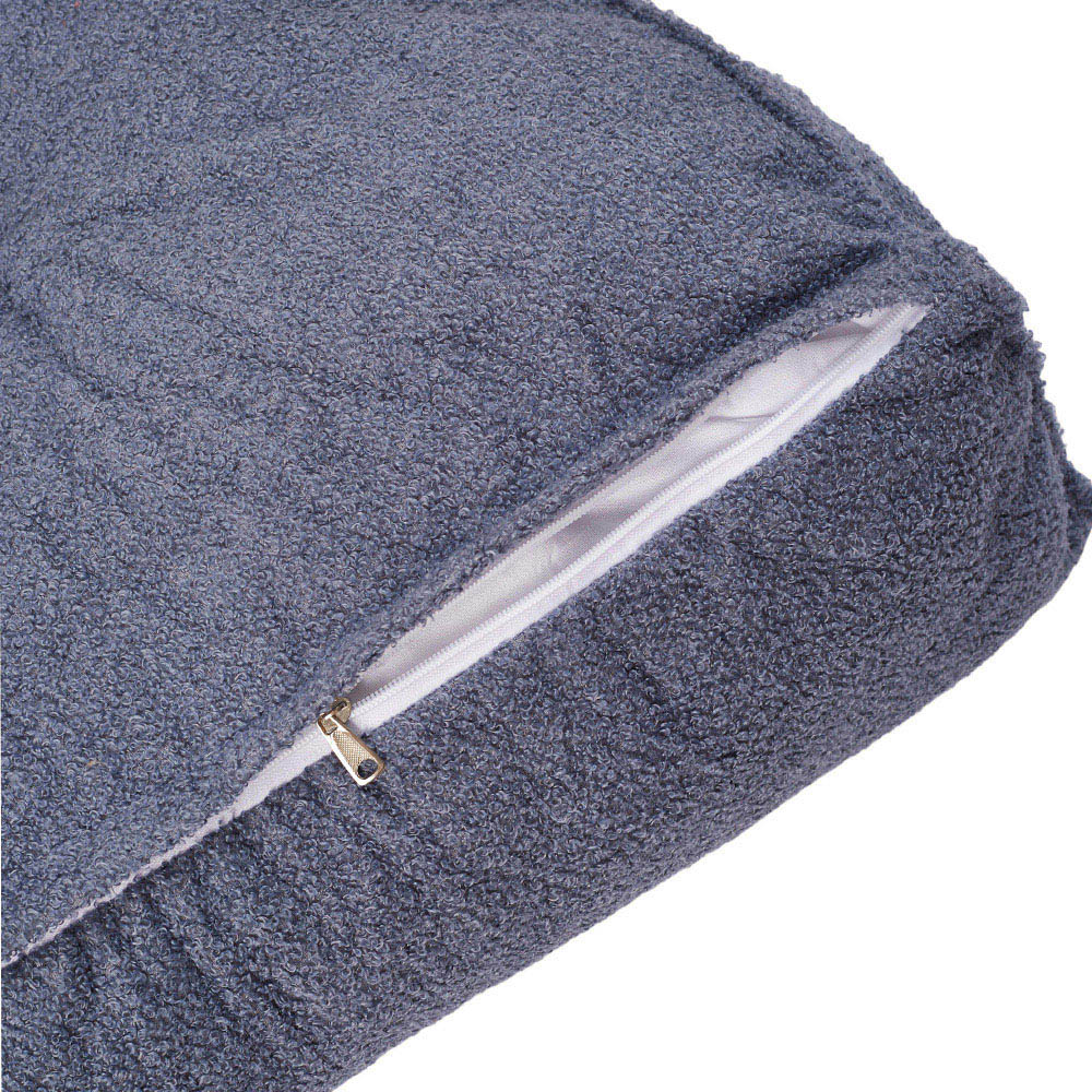 Living and Home Slate Blue Corduroy Wedge Headboard Pillow with Side Pocket 180 x 50cm Image 3