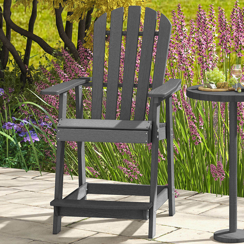 Costway Grey Outdoor Chair Image 1