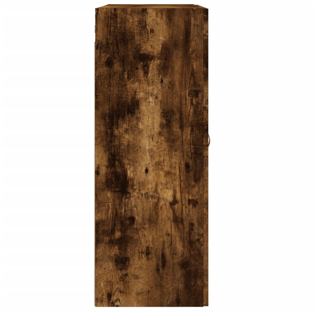 vidaXL 2 Door Brown Smoked Oak Wall Mounted Cabinet 2 Pack Image 7