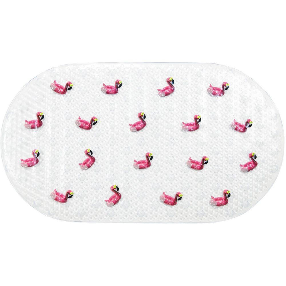 Flamingo PVC Bath Mat Image 1