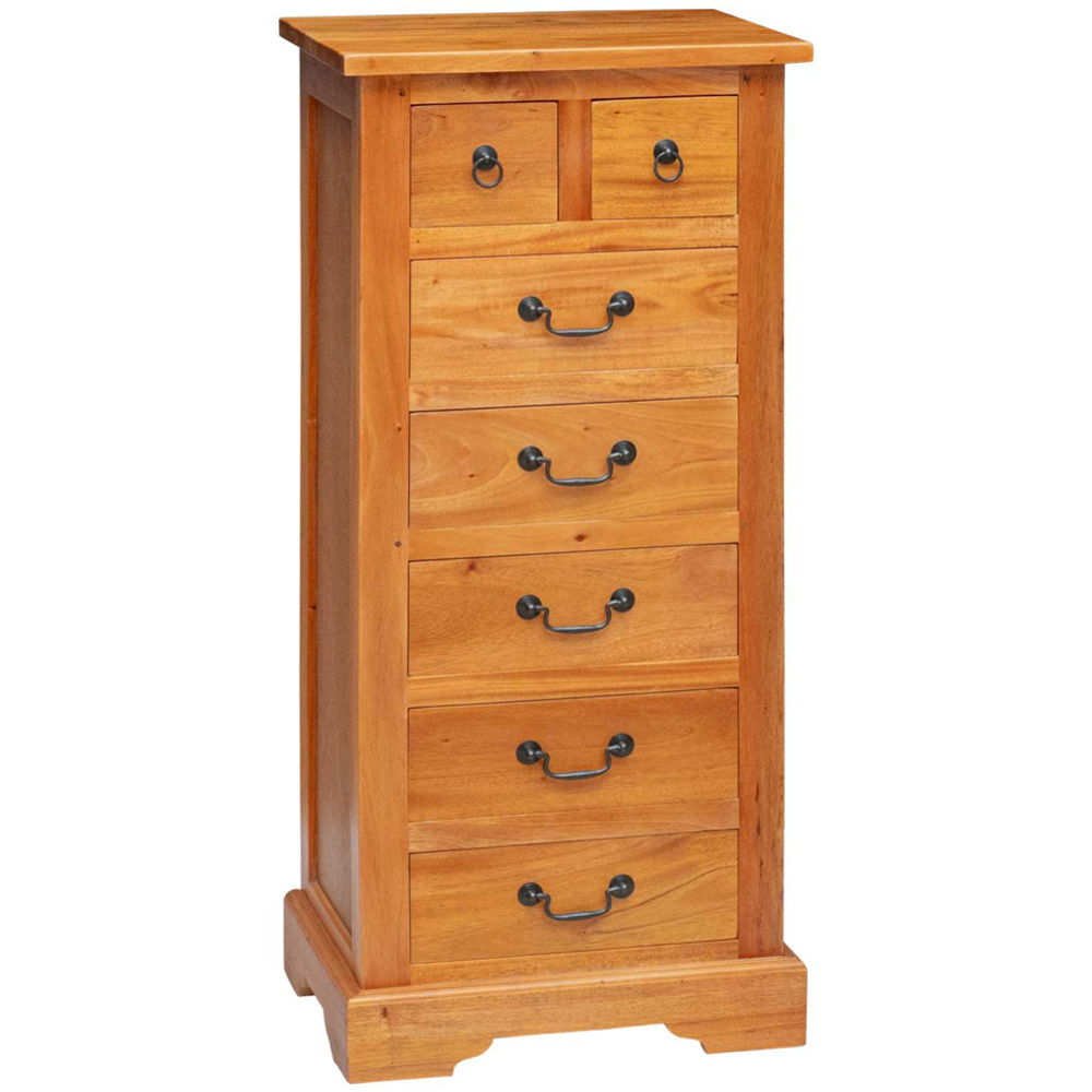 vidaXL 7 Drawer Brown Tall Chest of Drawers Image 2