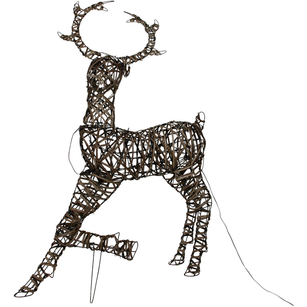 Rattan Effect LED Stag Decoration Natural Image 7