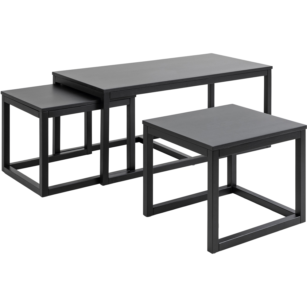 Florence Cornus Matt Black Nest of Tables Set of 3 Image 5