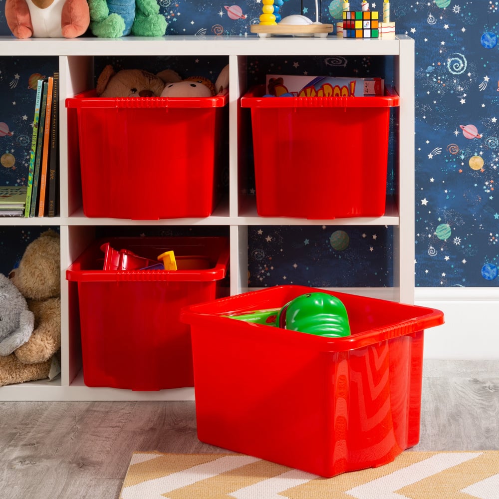 Wham 24L Red Stackable Storage Box 4 Pack Image 2