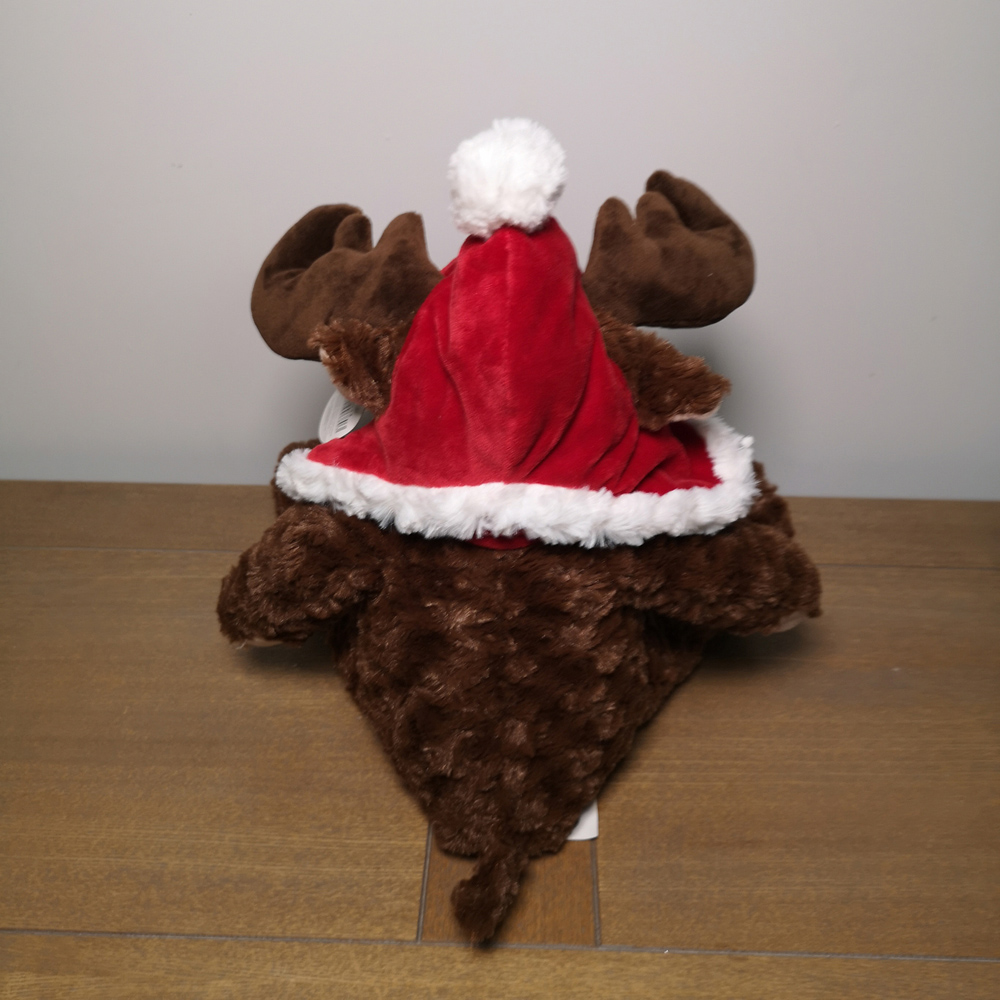 Samuel Alexander Sitting Plush Christmas Reindeer with Red Hat and Scarf Image 3