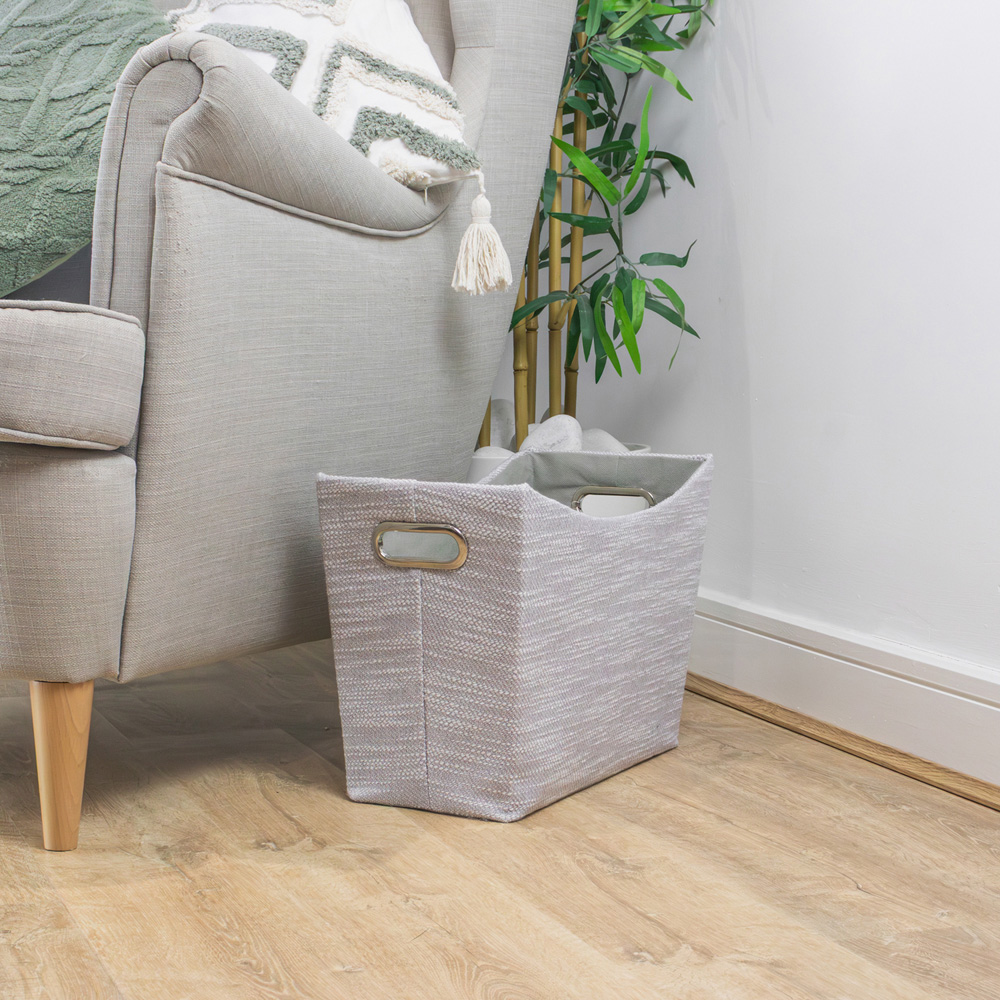 JVL Serena Light Grey Magazine Storage Holder Image 2