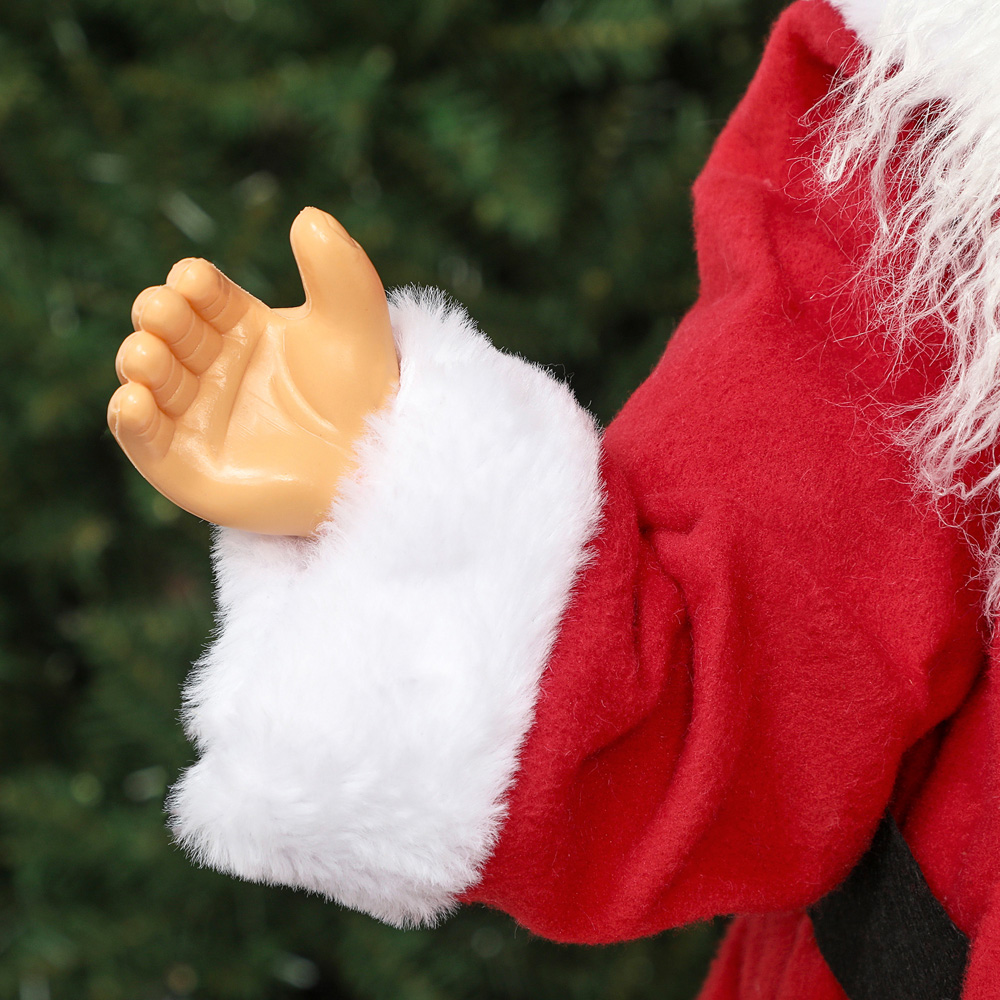 Everglow Life Size Animated Santa Claus with Sound Activated and LEDs 3.9ft Image 3