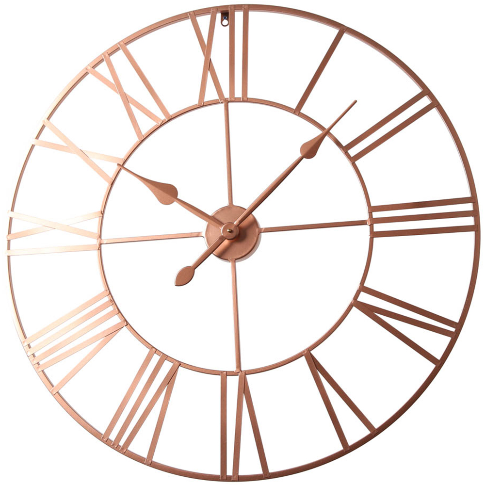 EOS Copper Skeleton Wall Clock with Roman Numerals 80cm Image 3