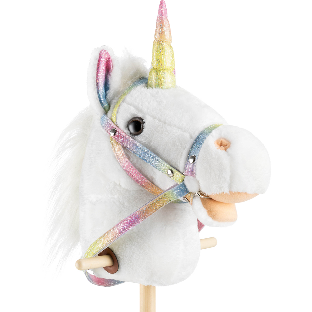 Toyrific Kids White Unicorn Interactive Hobby Horse Stick Toy Image 3