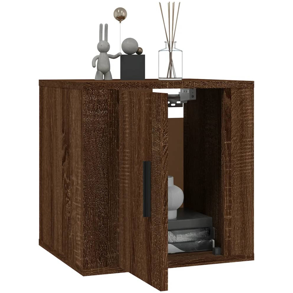 vidaXL Single Door Brown Oak Wall Mounted Cabinet Image 3