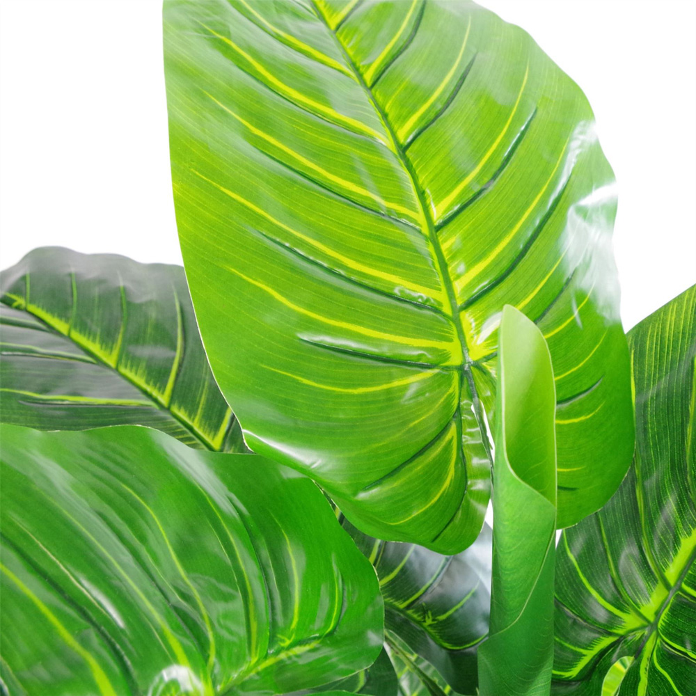 Leaf Colocasia Elephant Ear Artificial Tree Pot 3.4ft Image 3