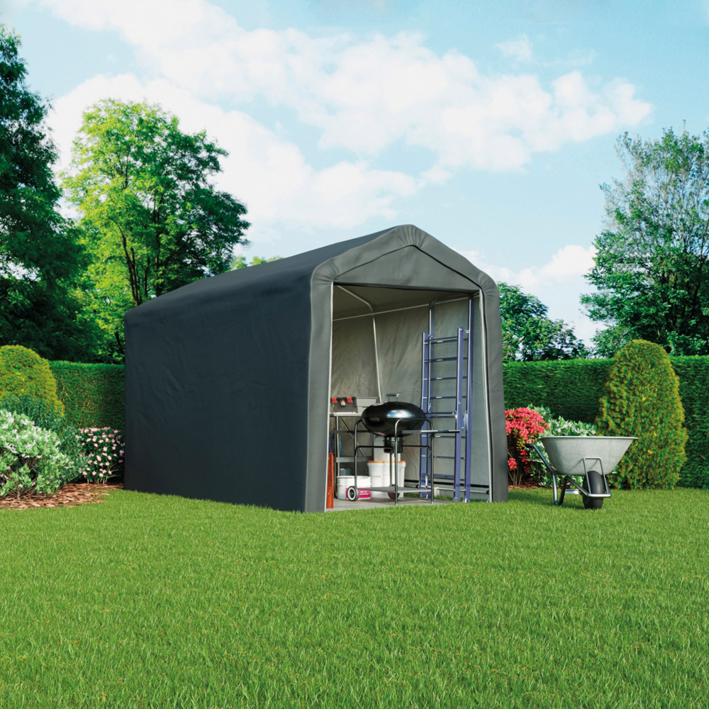 Garden Gear 8 x 12ft Grey Portable Garden Shed Image 2