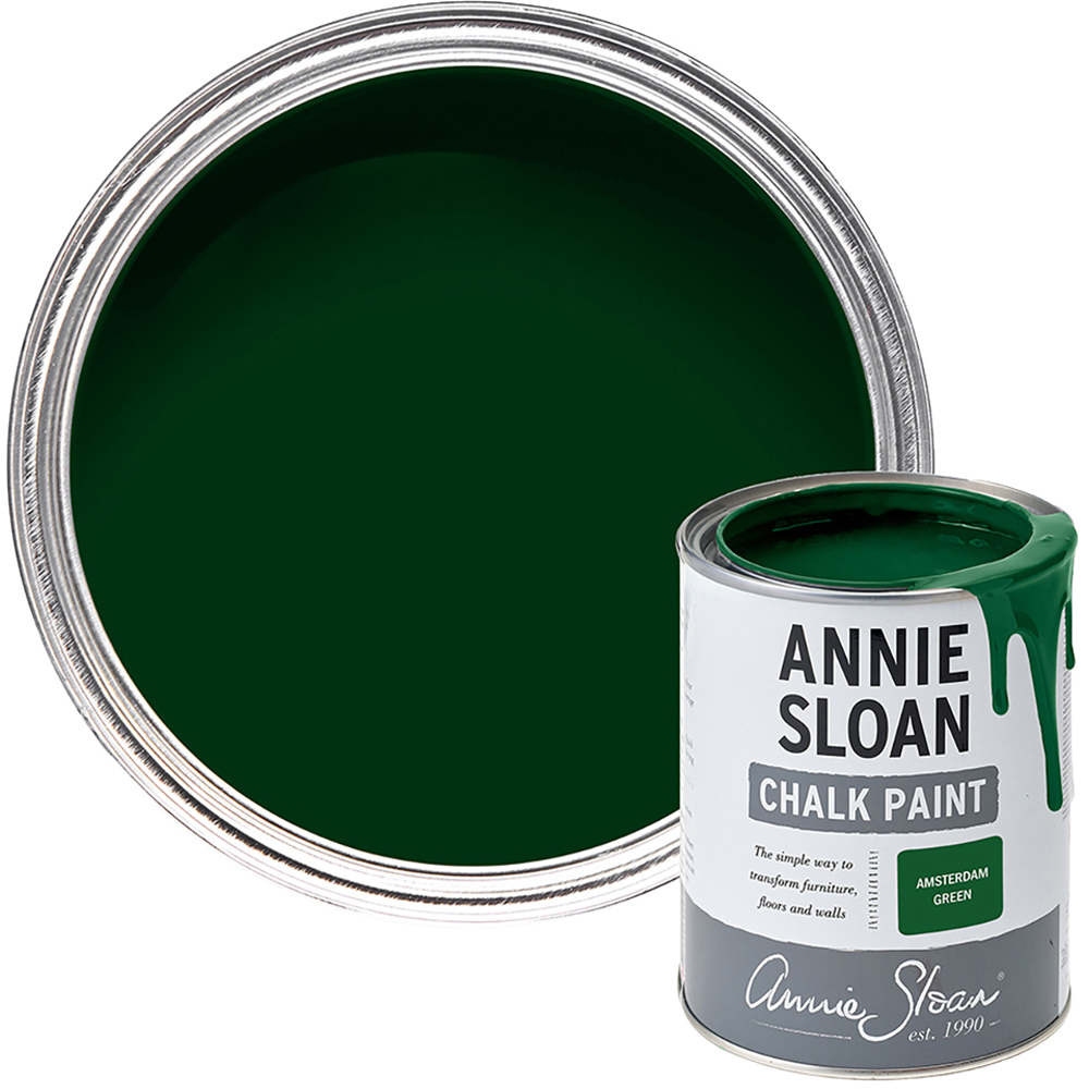Annie Sloan Amsterdam Green Matt Chalk Paint 1L Image 1