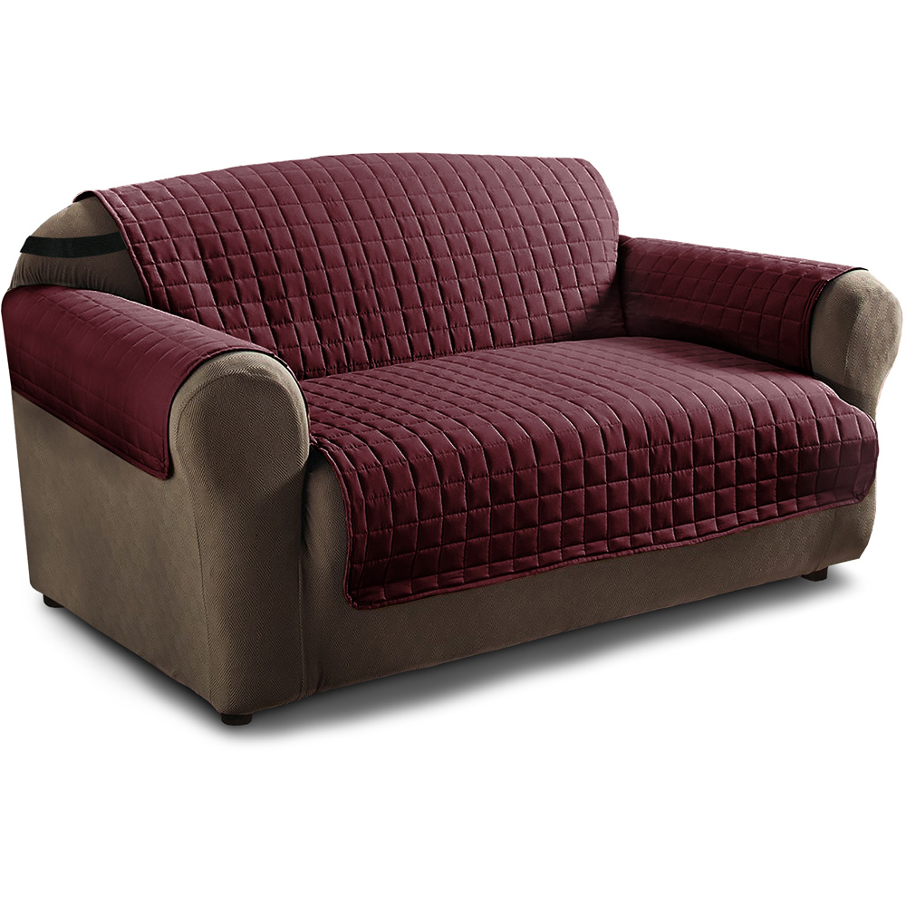 Homerepublic 2 Seater Wine Microfibre Water-Repellent Sofa Protector Image 1
