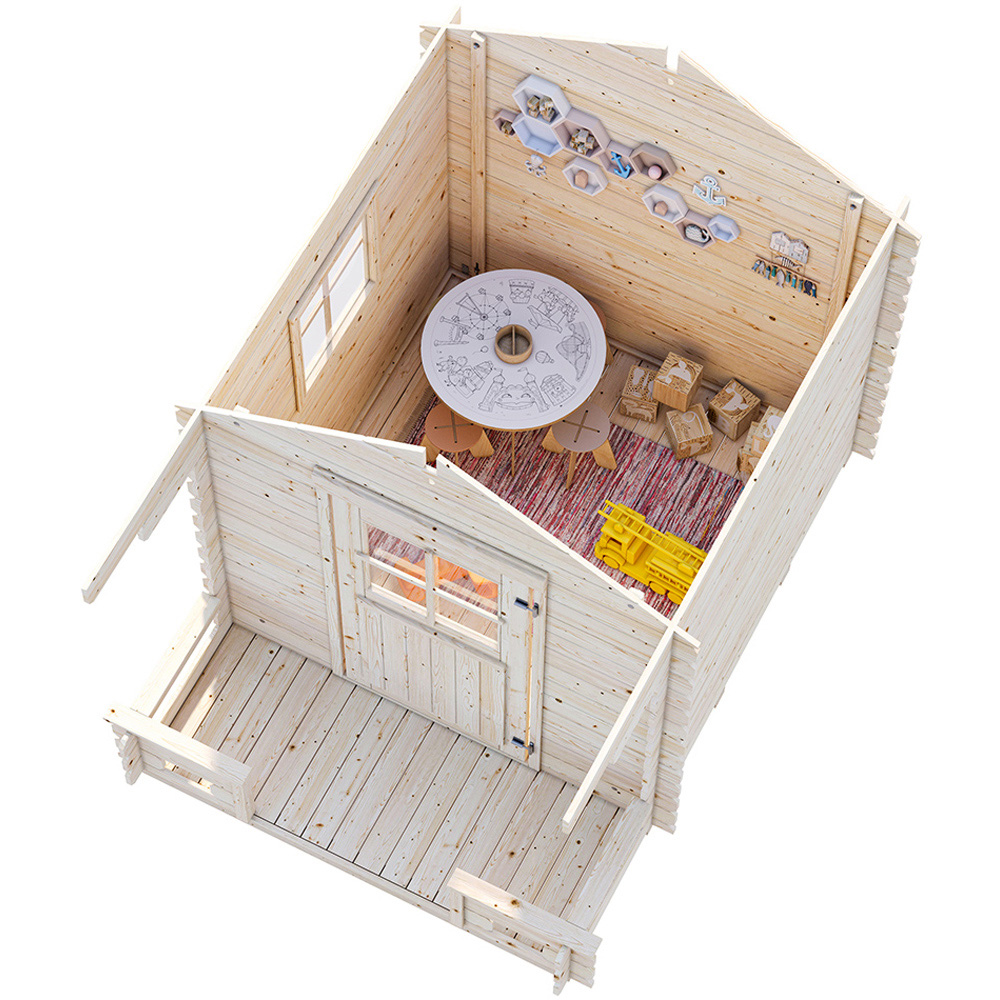 Palmako Stina 7.3 x 8.5ft Kids Wooden Playhouse Image 3