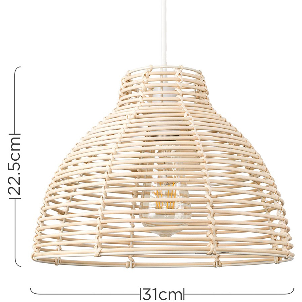 ValueLights Lobster Pot Cream Basket Weave Easy Fit Ceiling Light Shade 31cm Image 9