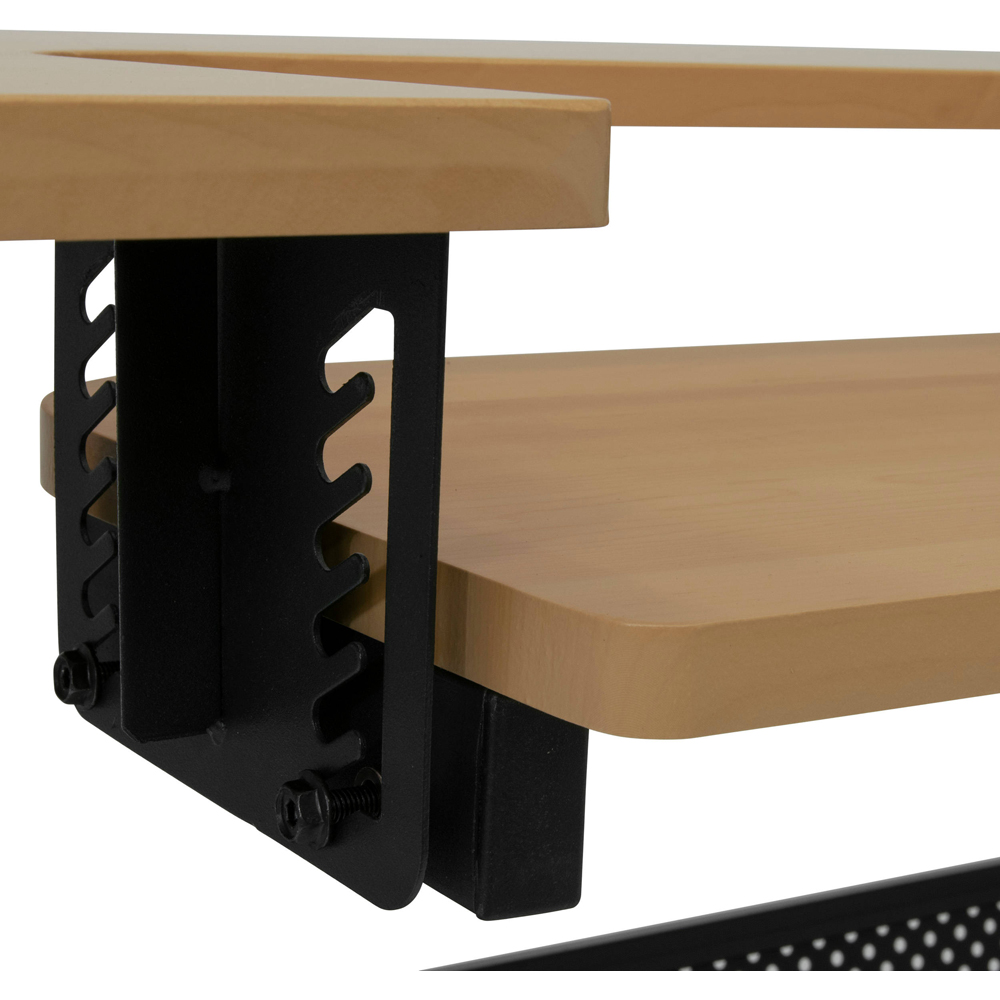 Sewing Online Eclipse 13368 2 Shelf Black and Maple Hobby and Sewing Table Image 7