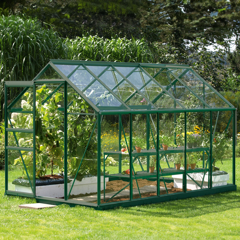 Vitavia Venus 6200 Green Aluminium Frame 6 x 10ft Toughened Glass Greenhouse Image 2