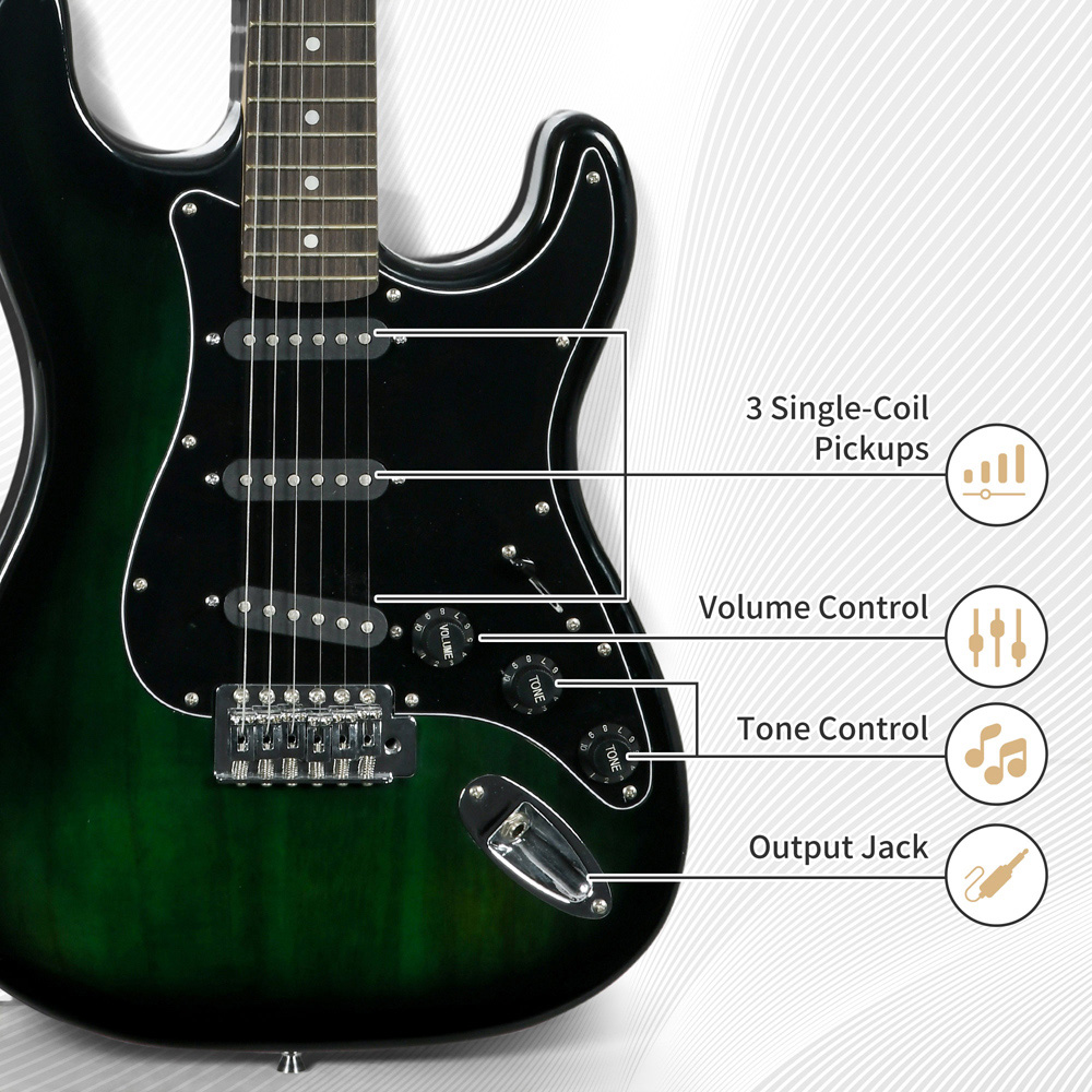 SPORTNOW 6 String Beginner Electric Guitar Set Image 9