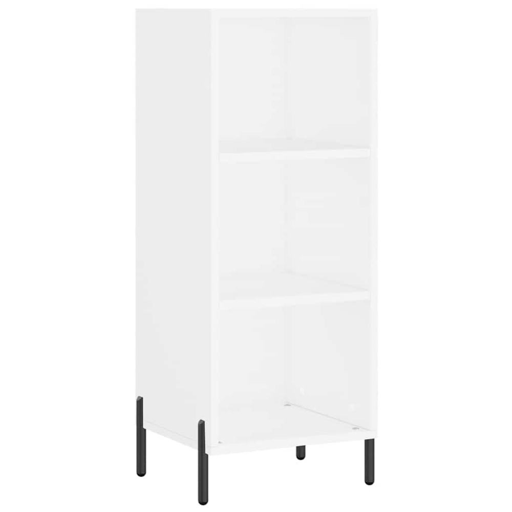 vidaXL Single Door 3 Shelf White Highboard Image 5