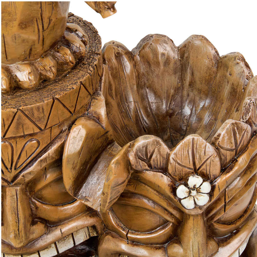 Tiki Stacks Outdoor Water Feature Brown Image 5
