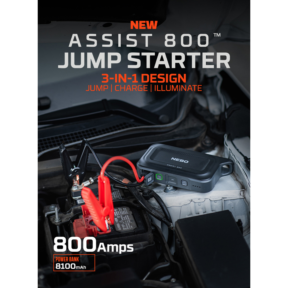 Nebo Assist 800 3-in-1 800Amp Car Jump Starter Kit Image 3