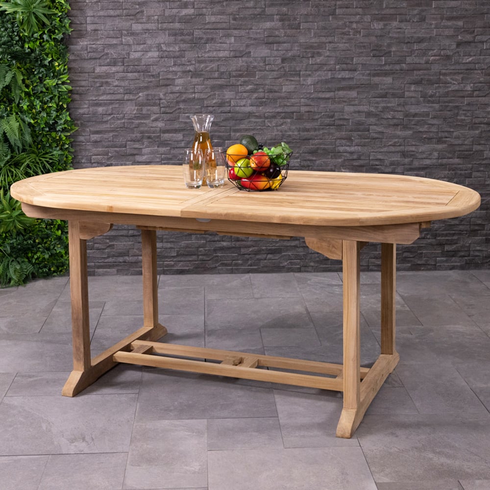 Charles Bentley 6-8 Seater Teak Extendable Table Image 1