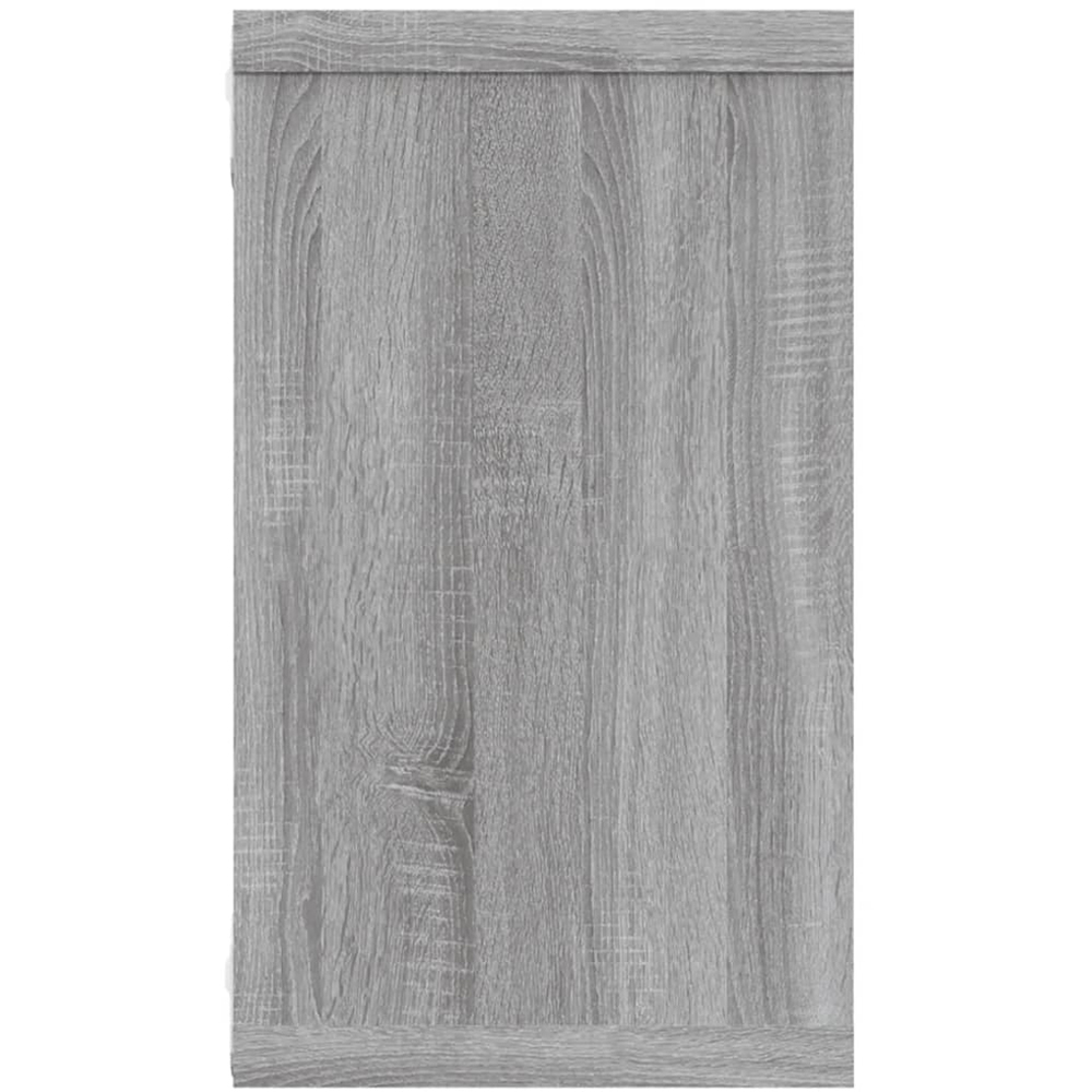 vidaXL 80 x 15 x 26.5cm Set of 2 Grey Sonoma Cube Wall Shelf Image 6