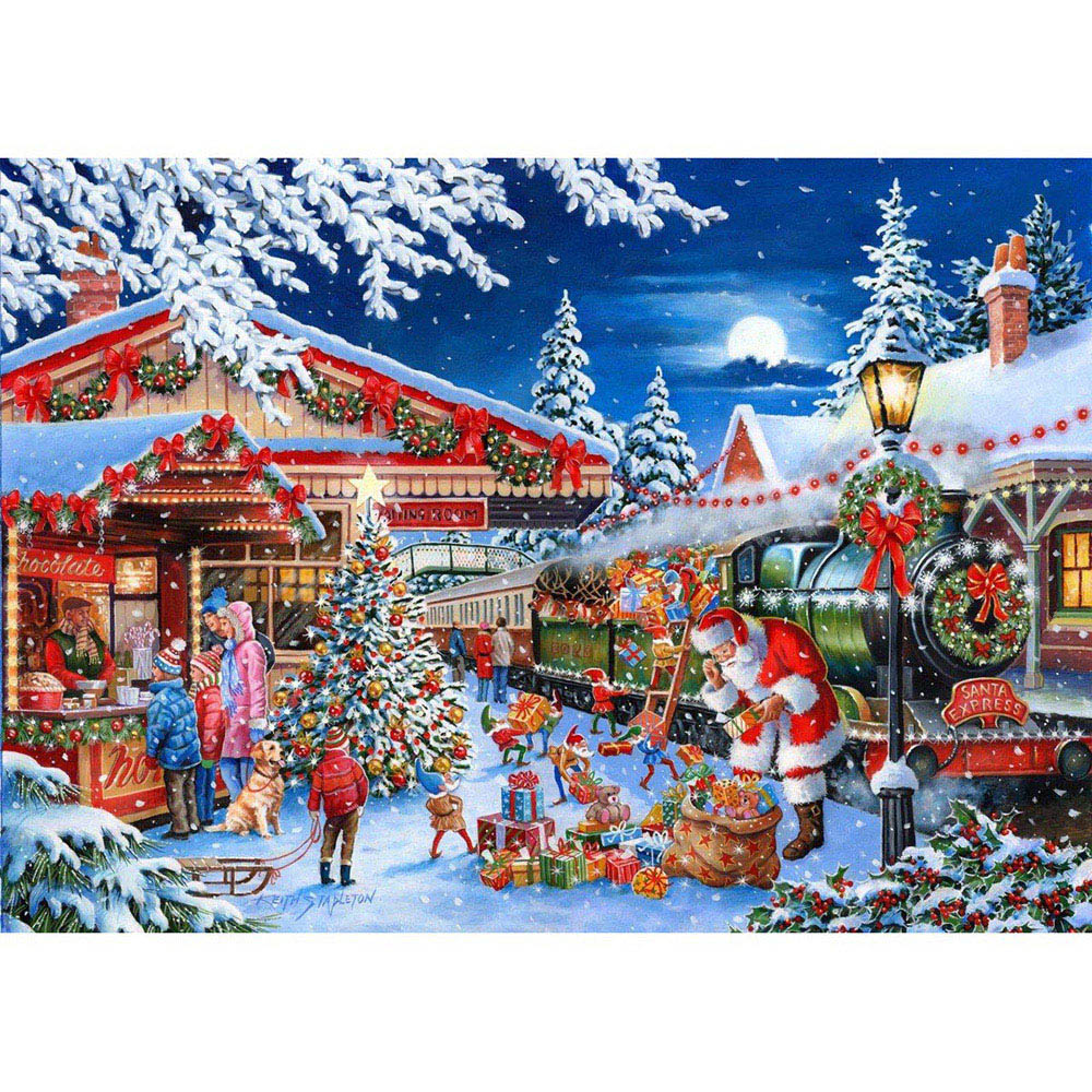 The House of Puzzles No. 18 Santa's Express 500 Piece Jigsaw Puzzle Image