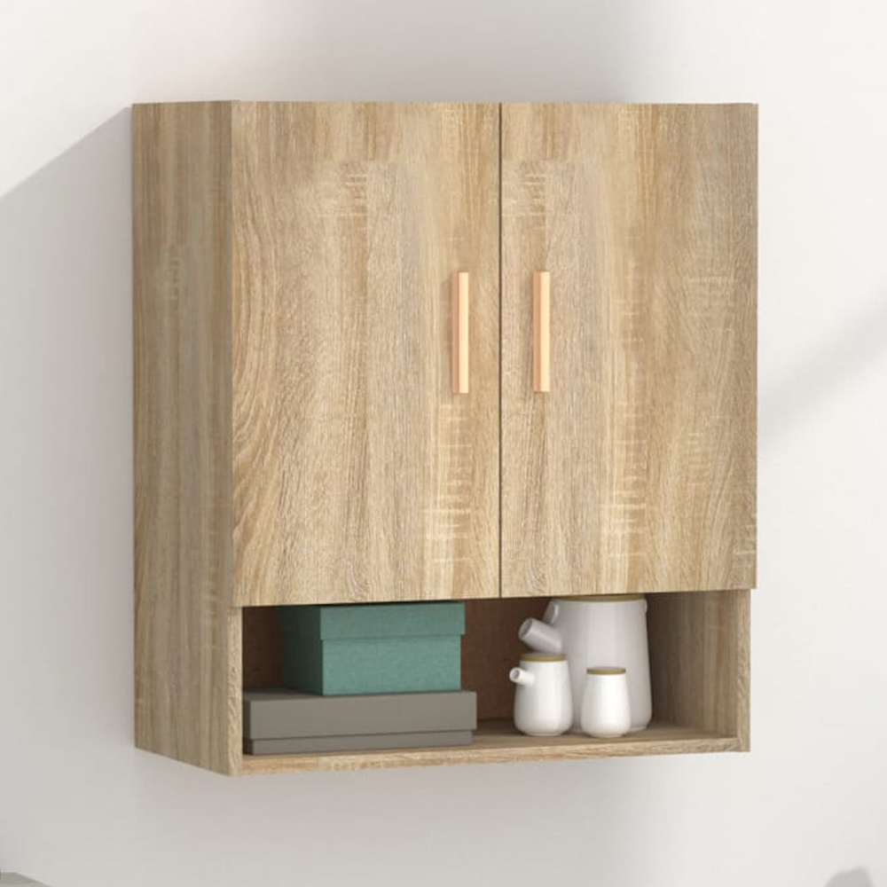 vidaXL 2 Door Single Shelf Sonoma Oak Wall cabinet Image 1
