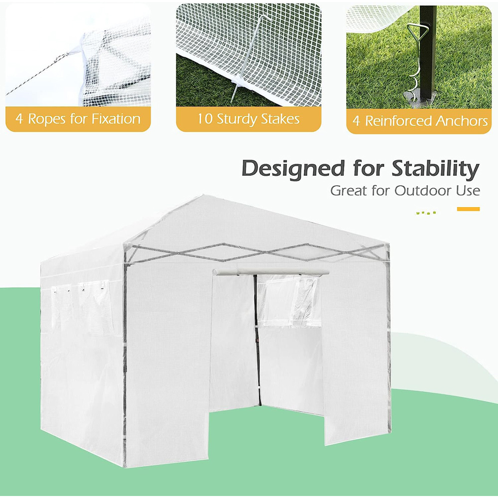 Costway Transparent Portable PE Cover Greenhouse Image 4